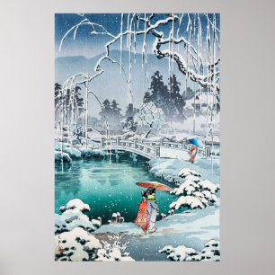Vår i Snö vid Maruyama av Tsuchiya Koitsu Poster