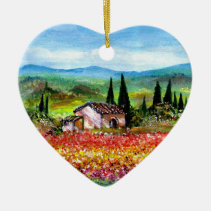 VÅR I TOSCANA JULGRANSPRYDNAD KERAMIK
