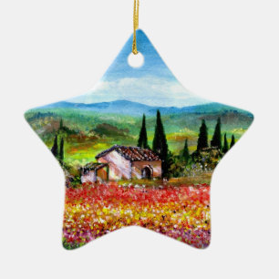 VÅR I TOSCANA JULGRANSPRYDNAD KERAMIK