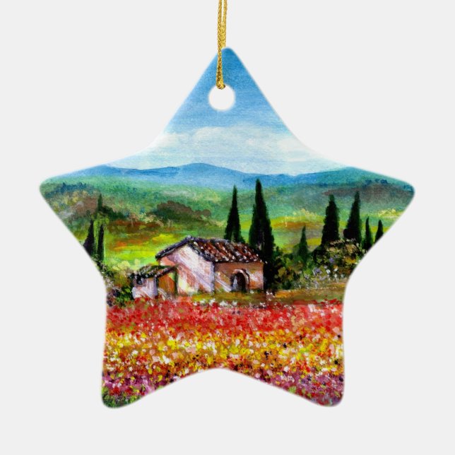 VÅR I TOSCANA JULGRANSPRYDNAD KERAMIK (Framsidan)