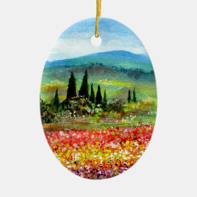 VÅR I TOSCANA JULGRANSPRYDNAD KERAMIK (Framsidan)
