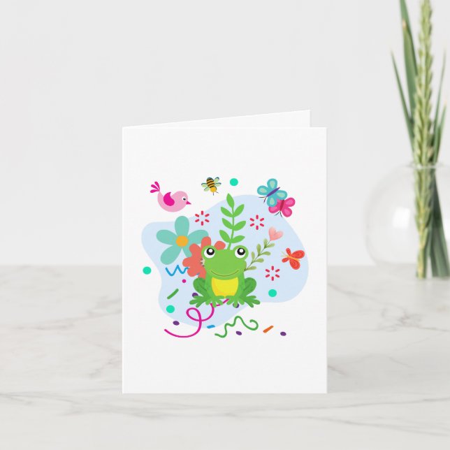 Vår i trädgården tack kort (Framsida)