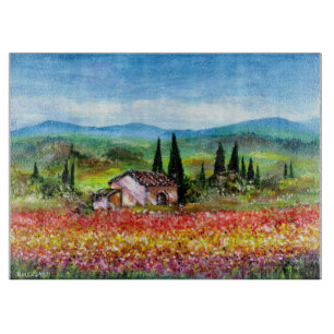 VÅR I TUSCANY LANDSCAPE Flower Fält