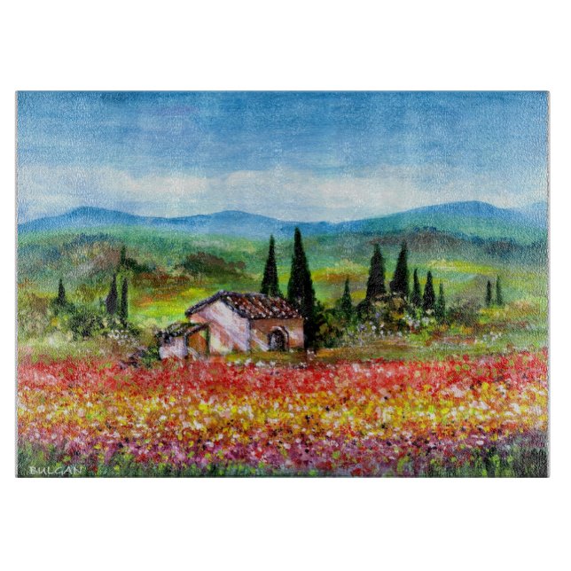VÅR I TUSCANY LANDSCAPE Flower Fält (Framsidan)