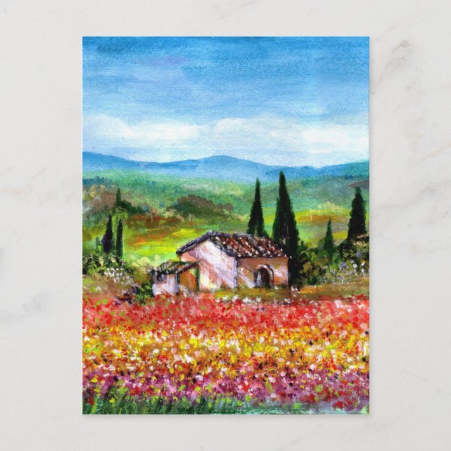VÅR I TUSCANY LANDSCAPE VYKORT (Framsida)