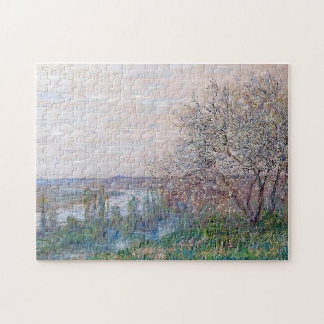 Vår i Vetheuil Monet Fine Art Pussel (Horisontell)