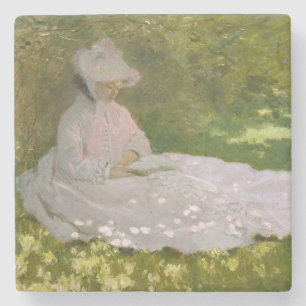 Vår, Impressionistisk Porträtt, Claude Monet Stenunderlägg