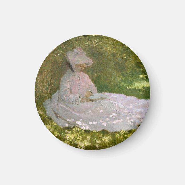 Vår, Impressionistiskt porträtt, Claude Monet Magnet (Framsidan)