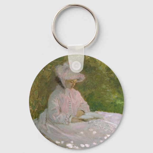 Vår, Impressionistiskt porträtt, Claude Monet Nyckelring (Framsida)