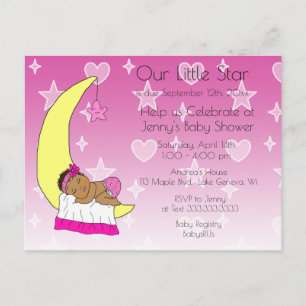 Vår inbjudan till Baby Star Girl's Baby Shower