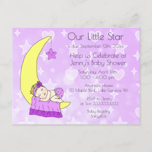 Vår inbjudan till Baby Star Girl's Baby Shower
