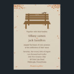 Vår inbjudan till Bench Fall Wedding<br><div class="desc">Så söt och oemotståndligt romantisk,  denna unika och vismliga Samlingen i Bench bröllop kommer att charma alla gäster vid bröllop. Anpassningsbar färg finns tillgänglig på begäran. Matchande bröllop-kontorsmaterial finns också på berryberrysweet.com.</div>