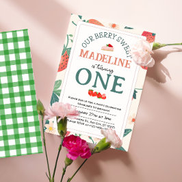 Vår inbjudan till Berry Sweet Birthday Gräs Grönt