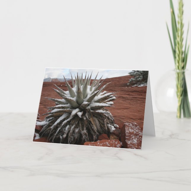 Vår insnöade Sedona Kort (Framsida)