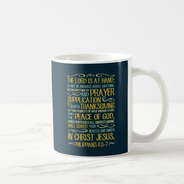 Var inte angelägna - Philippians4:5 - 7 Kaffemugg (Höger)