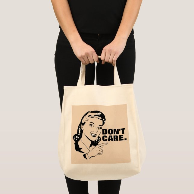 VAR INTE BRA. FUNNY RETRO HOUSEWIFE TOTE TYGKASSE (Framsida (produkt))