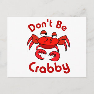 Var inte Crabby Vykort