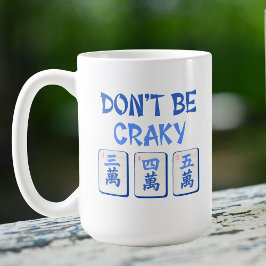 Var inte Craky Mahjong Blue Crak Tiles Kaffemugg