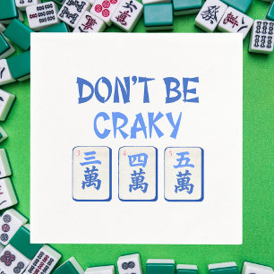 Var inte Craky Mahjong Blue Crak Tiles Pappersservett