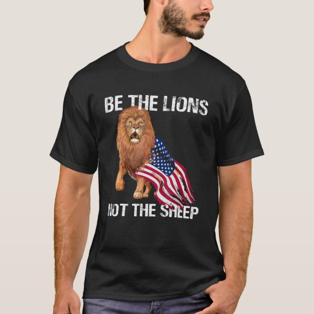 Var inte den Lejona fårens motiv patriotisk A T Shirt (Framsida)