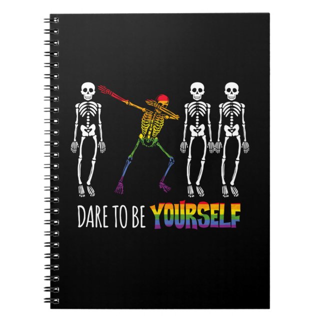Var inte din Halloween-dabbing Skeleton Anteckningsbok (Framsidan)