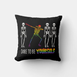 Var inte din Halloween-dabbing Skeleton Kudde