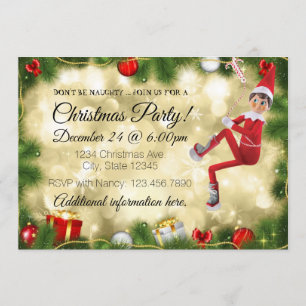 Var inte dum jul Party Inbjudningar