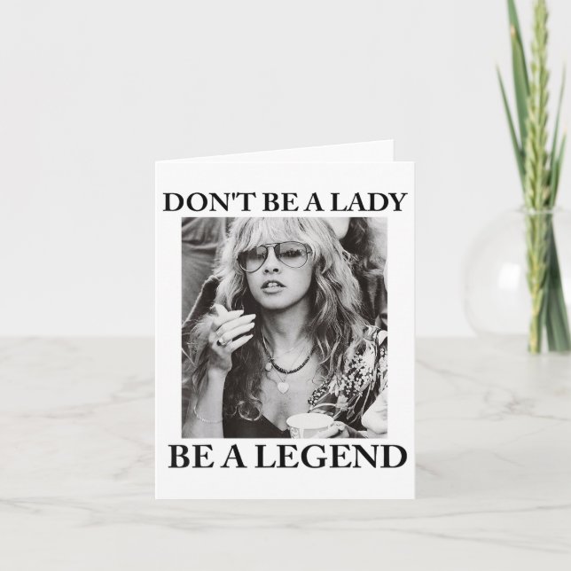Var inte en Dam, vara en legend Cute Womens Kort (Framsida)