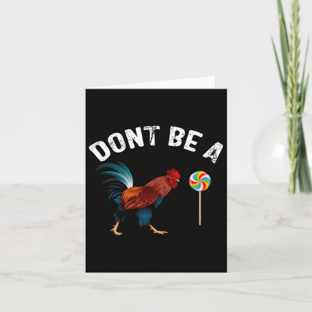 Var Inte En Dummer Funny Rooster Fars Dag Present  Kort (Framsida)