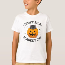 Var inte en feg katt/vit T-Shirt