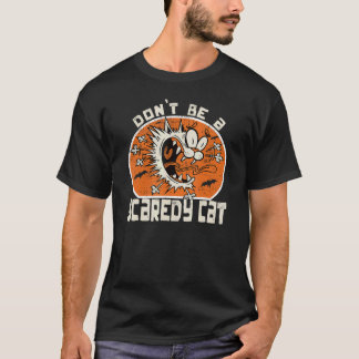 Var inte en fegis rolig kattälskare retro h t shirt