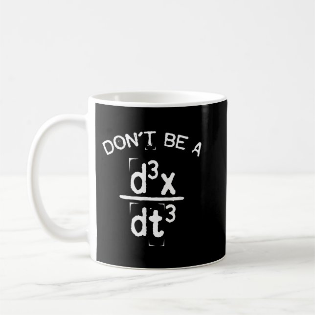 Var inte en Idiot-funny Nerdy Math Physics Joke Pu Kaffemugg (Vänster)