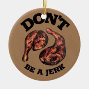 Var inte en Idiot Jamaican Idiot Chicken Ben Foodi Julgransprydnad Keramik