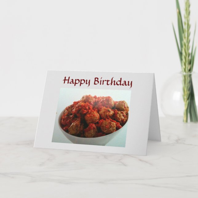***VAR INTE EN MEATBALL** BIRTHDAY KORT (Framsida)