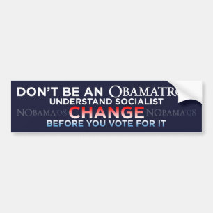Var inte en Obamatron - ÄNDRA bildekalet Bildekal
