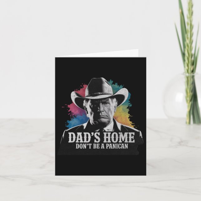 Var inte en panikansk slump Cowboy Fantastisk Papp Kort (Framsida)