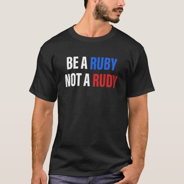 Var inte en ruby-apparat. t shirt (Framsida)