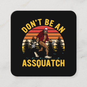 Var Inte En Sasquatch Fyrkantigt Visitkort