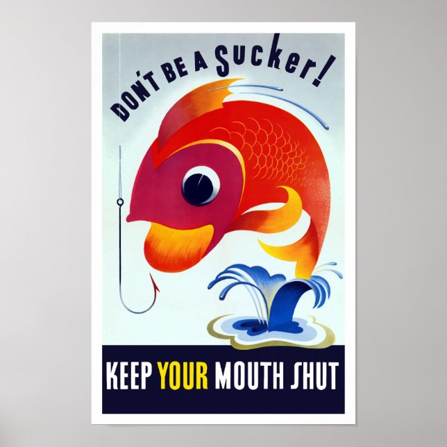 Var inte en sucker! Behålla Din musknapp - WW2 Poster (Framsidan)