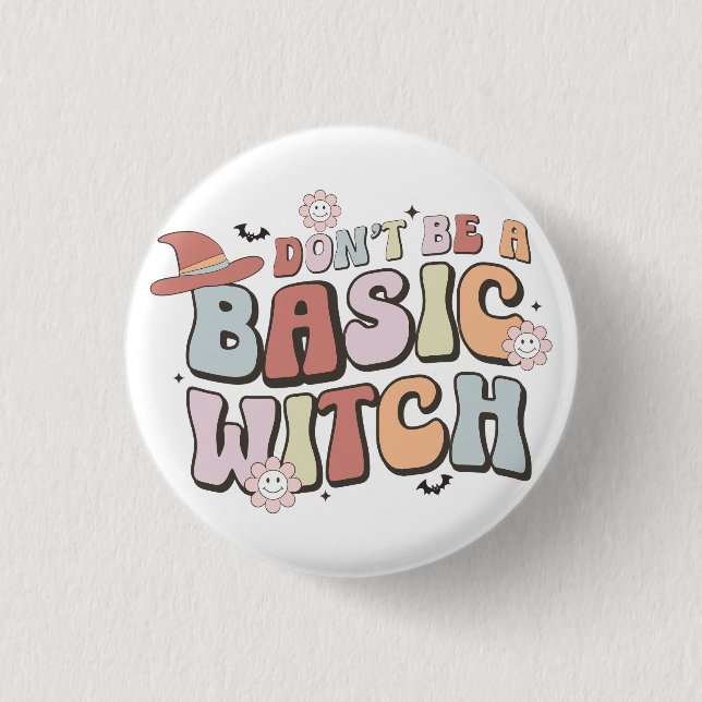 Var inte en vanlig Witch Halloween-gåva Knapp (Framsida)