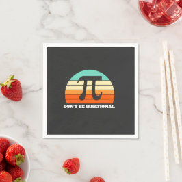 Var inte irrationell Retro Pi Day Math Teacher-gåv Pappersservett