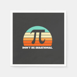 Var inte irrationell Retro Pi Day Math Teacher-gåv Pappersservett