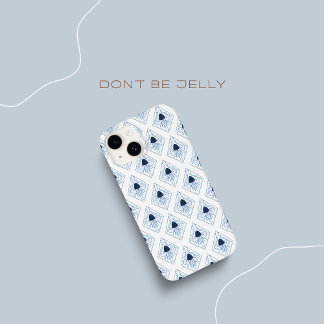 Var inte Jelly Blue Jellyfish Damask
