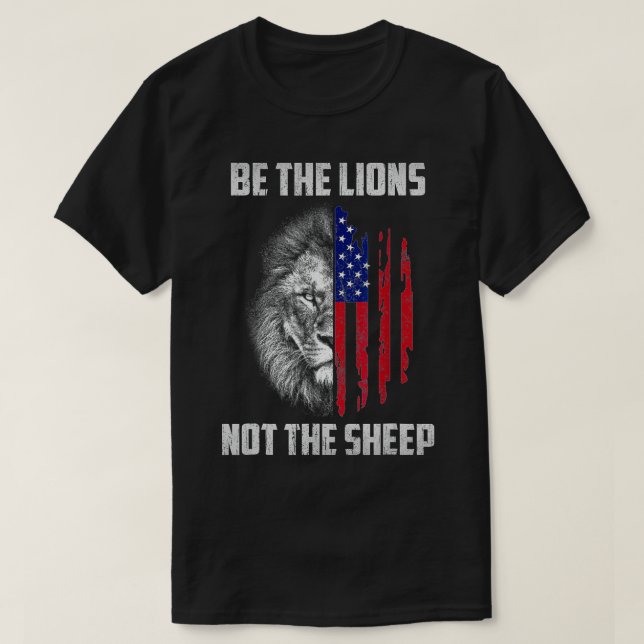 Var inte Lejon, inte den patriotiska Lejona fåret. T Shirt (Design framsida)