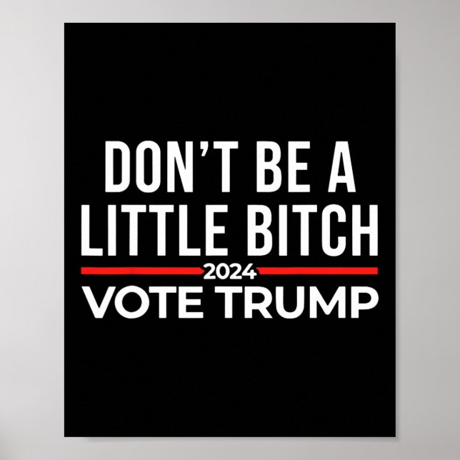 Var inte lite 2024 rösttrumpy poster (Framsidan)