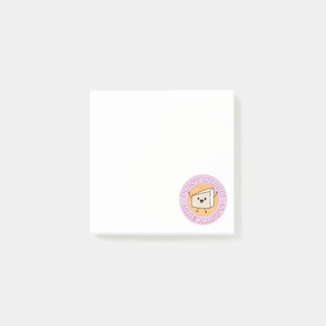 Var inte orolig Brie Glad Ost Post-it Block (Framsida)