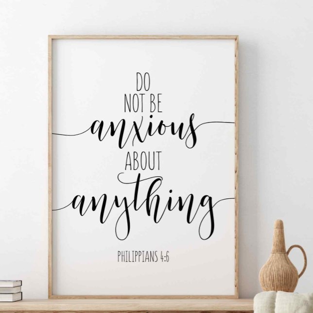 Var inte orolig för någonting, filipper 4:6 poster (Skapare uppladdad)