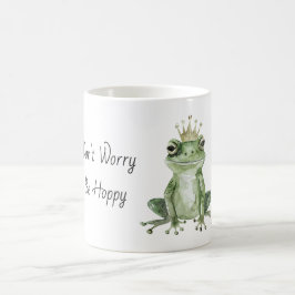 Var inte orolig Var glad Grön Groda Kaffemugg
