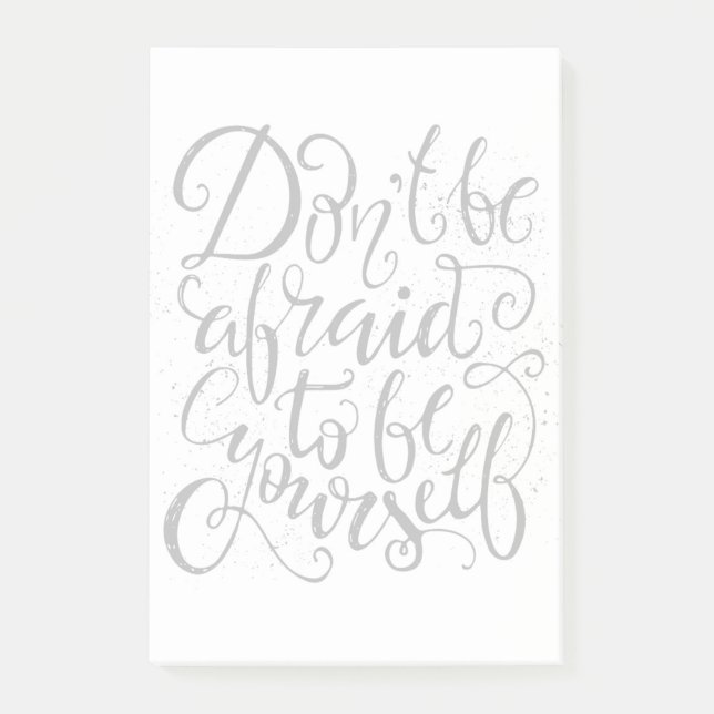 Var inte rädd att vara dig post-it block (Framsida)