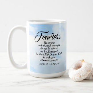 Var Inte Rädd Bibelvers Blå Molnig Himmel Mod Kaffemugg